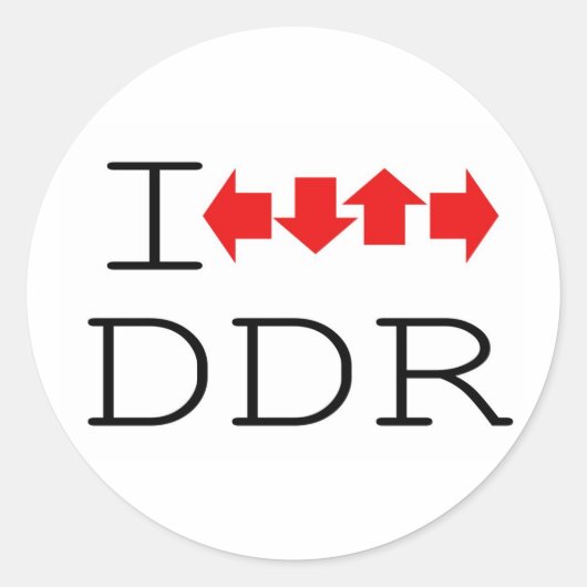 I DDR RONDE STICKER (Voorkant)