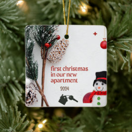 I decorated our first Christmas in our apartment Keramisch Ornament