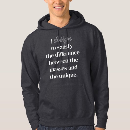 I Design Mannen Basic Hoodie (Voorkant)