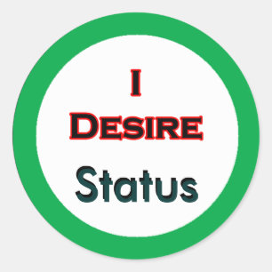 I Desire-status Ronde Sticker