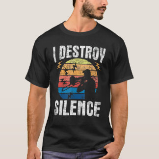 I Destroy Silence beroemd gemaakt door Retro  Trom T-shirt