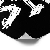 I Destroy Silence Drummer Music Band Drum Player Poster (Hoek)