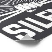 I Destroy Silence Funny Drummer And Drum Player Qu Poster (Hoek)