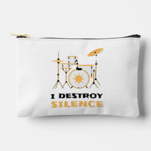 I Destroy Silence Funny Drummer Etui