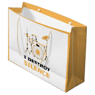 I Destroy Silence Funny Drummer Groot Cadeauzakje