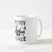 I Destroy Silence Music Coffee Mug (Devant droit)