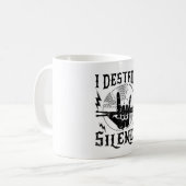I Destroy Silence Music Coffee Mug Koffiemok (Voorkant links)