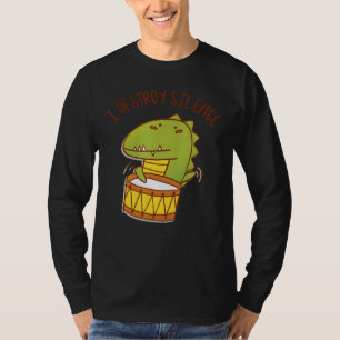 I Destroy Silence Rockstar Alligator die Drums spe T-shirt