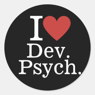 I ❤️ Dev. Psych. voor studenten / faculteit CUSTOM Ronde Sticker