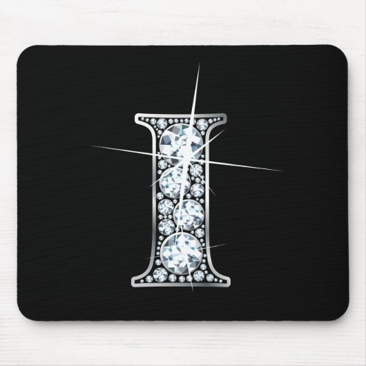 "I" Diamond Bling Mousepad Muismat (Voorkant)