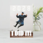 I DID IT Modern Bold Typography Photo Afstuderen Aankondiging (Staand voorkant)