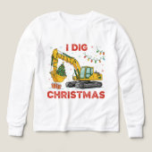 I Dig Christmas Cute Excavator Tree Lights Kids (Motif recto)