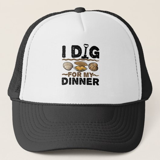 I Dig for My Dinner Clamming Clam Digging Trucker Pet (Voorkant)