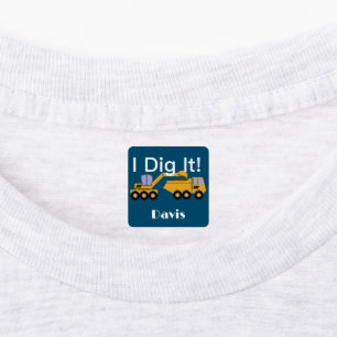 I Dig It Design - Petit Étiquette Carré de vêtemen