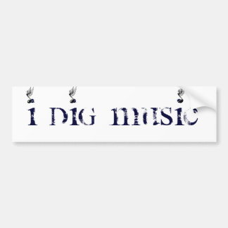 I DIg Music Winged Bumpersticker