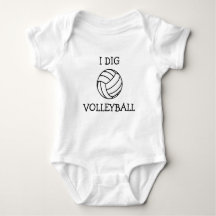 I Dig Volleyball baby bodysuit pak