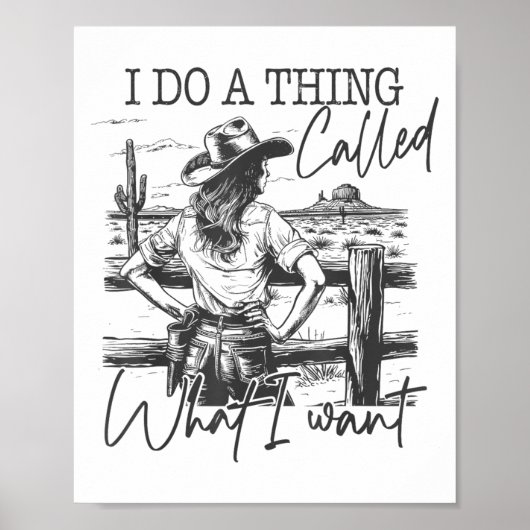I Do A Thing Called What I Want  Poster (Voorkant)