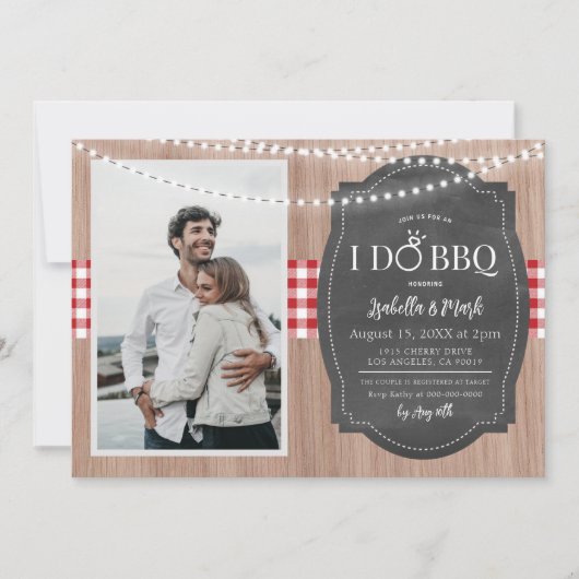 I Do BBQ Barbecue Bridal Shower Invitation (Devant)