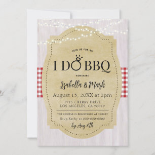 I Do BBQ Barbecue Bridal Shower Invitation