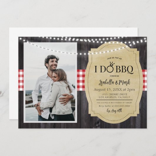 I Do BBQ Barbecue Bridal Shower Invitation (Devant / Derrière)