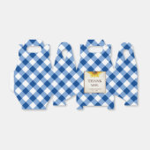 I Do BBQ Blue Gingham Sunflower Favor Box Bedankdoosjes (Uitgevouwen)