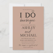 I DO BBQ Blush Bruin Eenvoudig Script Fotodouche Kaart (Voorkant)