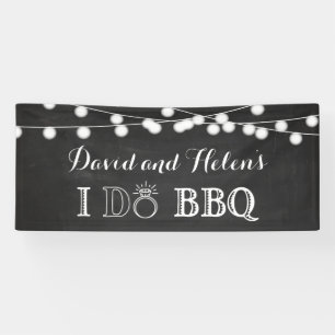 I DO BBQ Chalkboard Wedding Engagment Banner