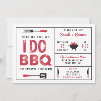 I Do BBQ Couple's Shower Invitation