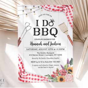 I Do BBQ Couples Shower Invitation Kaart