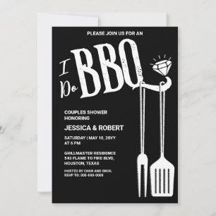 I Do BBQ Couples Shower Invitation Kaart
