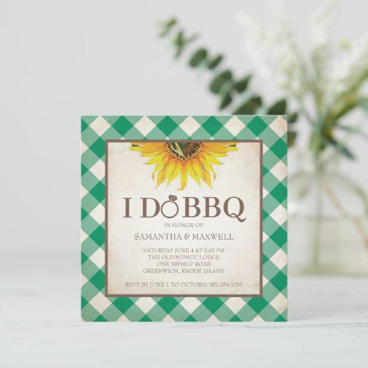 I Do BBQ Couples Shower Kaart (Staand voorkant)