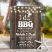 I DO BBQ Couples Shower Rustic Barn Wood Kaart
