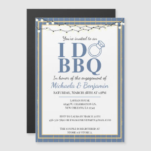 I Do BBQ Engagement Party Couples Shower Magnetische Uitnodiging