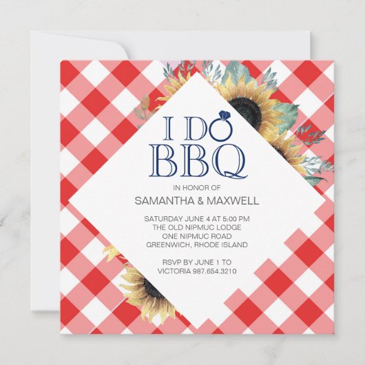 I Do BBQ Engagement Party Kaart (Voorkant)