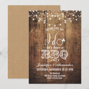 I DO BBQ Engagement Party-koppels — Shower Kaart