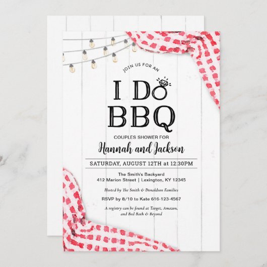 I Do BBQ Invitation Kaart (Voorkant / Achterkant)