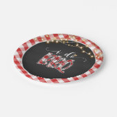 I Do BBQ Paper Bord - Gingham (Gekanteld)