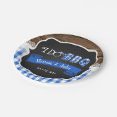 I Do BBQ Papier Bord - Blauw (Gekanteld)