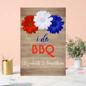 I Do BBQ Patriotic Floral Acryl Bord (Huwelijk)