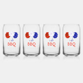 I Do BBQ Patriotic Floral Blikvorm Glas (Voorkant)