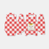 I Do BBQ Red Gingham Sunflower Favor Box Bedankdoosjes (Uitgevouwen)