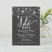 I Do BBQ Rustic Chalk Engagement Party Aankondiging (Staand voorkant)