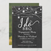 I Do BBQ Rustic Chalk Engagement Party Aankondiging (Voorkant / Achterkant)