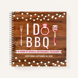 I Do BBQ Rustic Engagement Party Couple Livre d'in