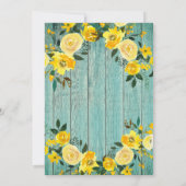 I Do BBQ | Rustisch hout en Floral buitenshuis Kaart (Achterkant)