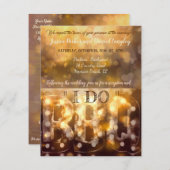 "I DO" BBQ Uitnodiging voor een bruiloft (Voorkant / Achterkant)