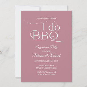 I DO BBQ Uitnodiging voor een engagementparty