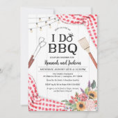 I Do BBQ Uitnodiging voor Koppels Douche met Rood (Voorkant)