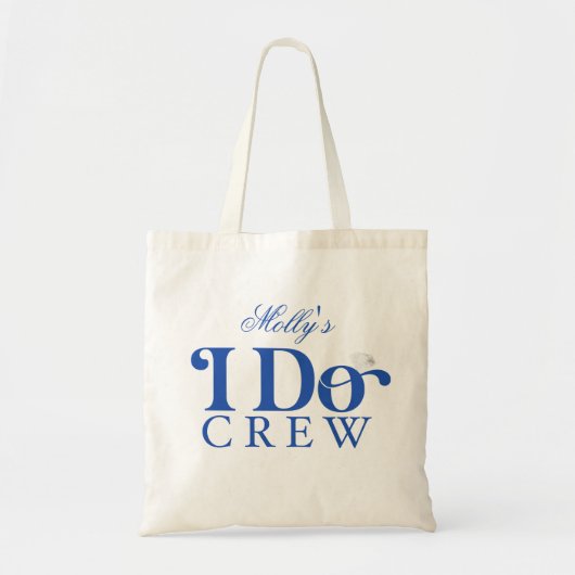 I Do Crew in Blue - Aangepaste bruiloft Tote Bag (Voorkant)