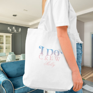 I Do Crew Pastel Modern Font Sac fourre-tout